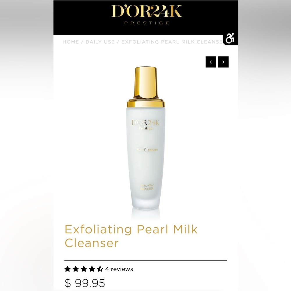 NIB D’OR24K Prestige Exfoliating Pearl Milk Cleanser
